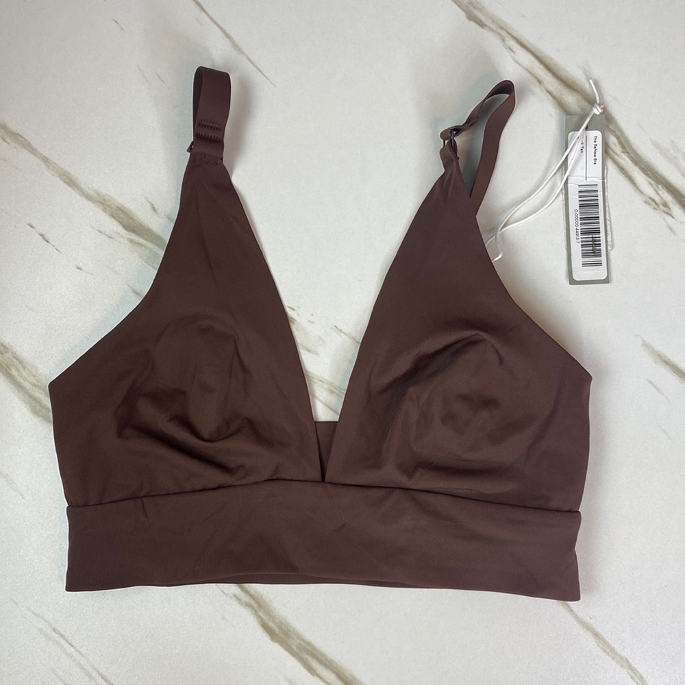 EVERLANE The Invisible ReNew Bra Dark Tan Size Small NWT - Picture 2 of 6